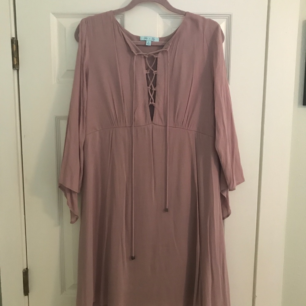 Mauve boho dress